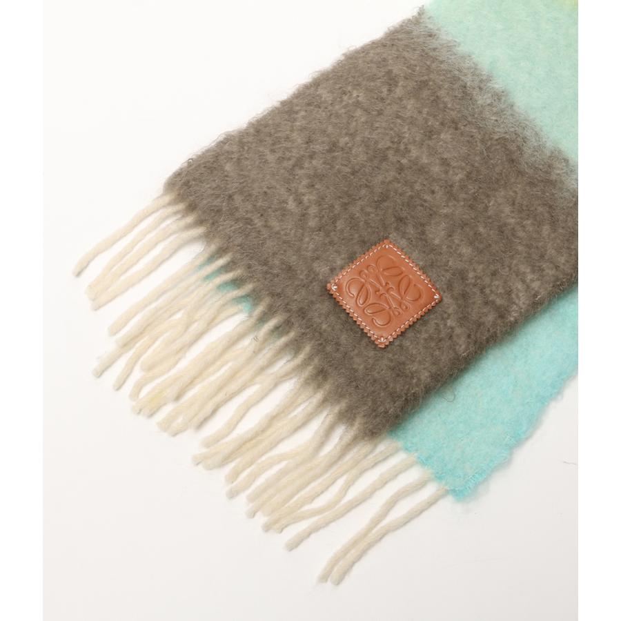 LOEWEロエベマルチカラーマフラー LOEWE（ロエベ） 美品 モヘヤマフラー マルチカラー レディース 中古