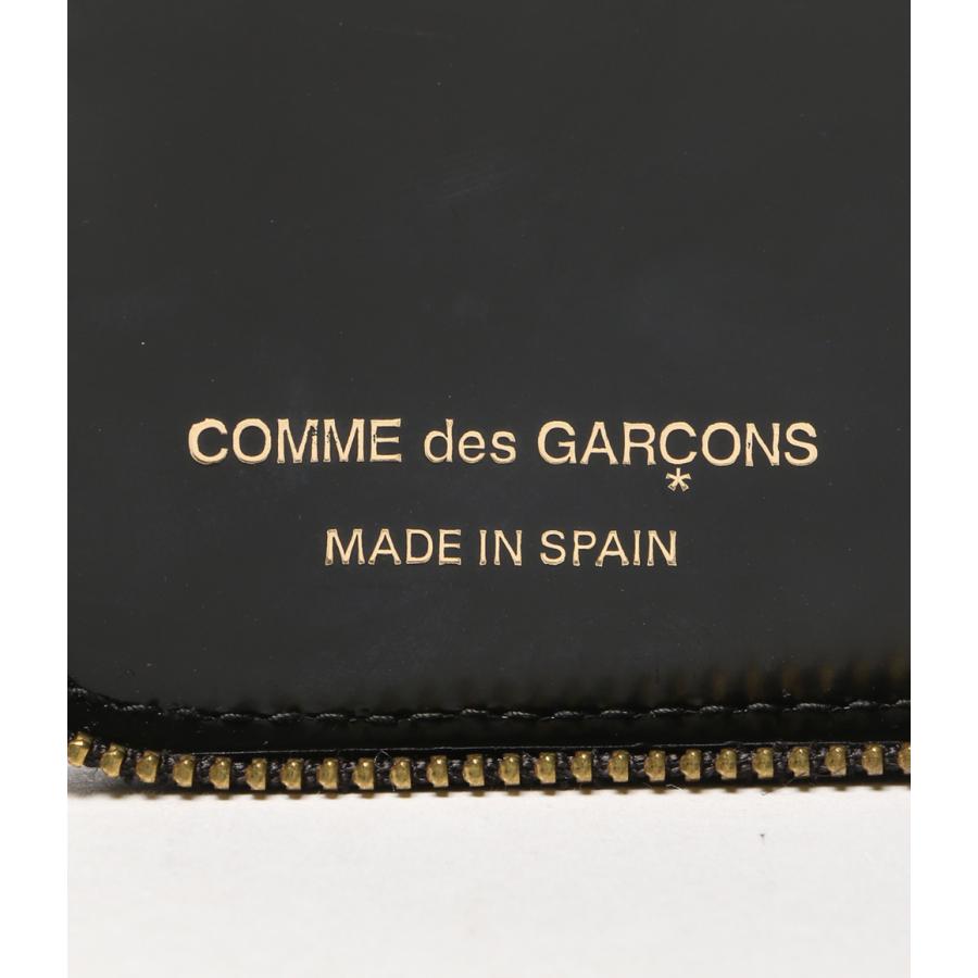 コムデギャルソン 2つ折り財布 ラウンドファスナー ブラックドット