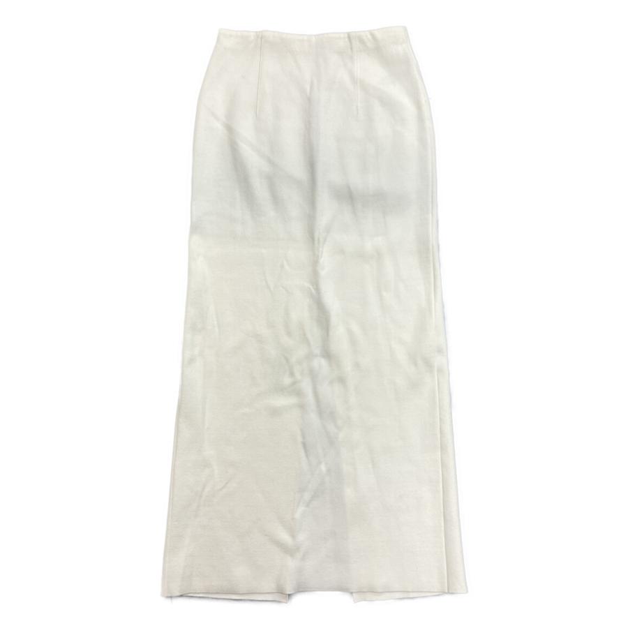美品 オーラリー スカート A25SS02WF ホワイト バックスリット