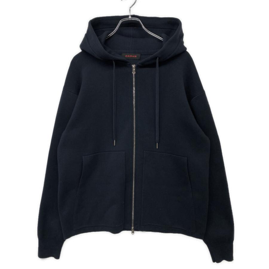 キャバン コットンカシミアジップパーカー ネイビー メンズ SIZE M
