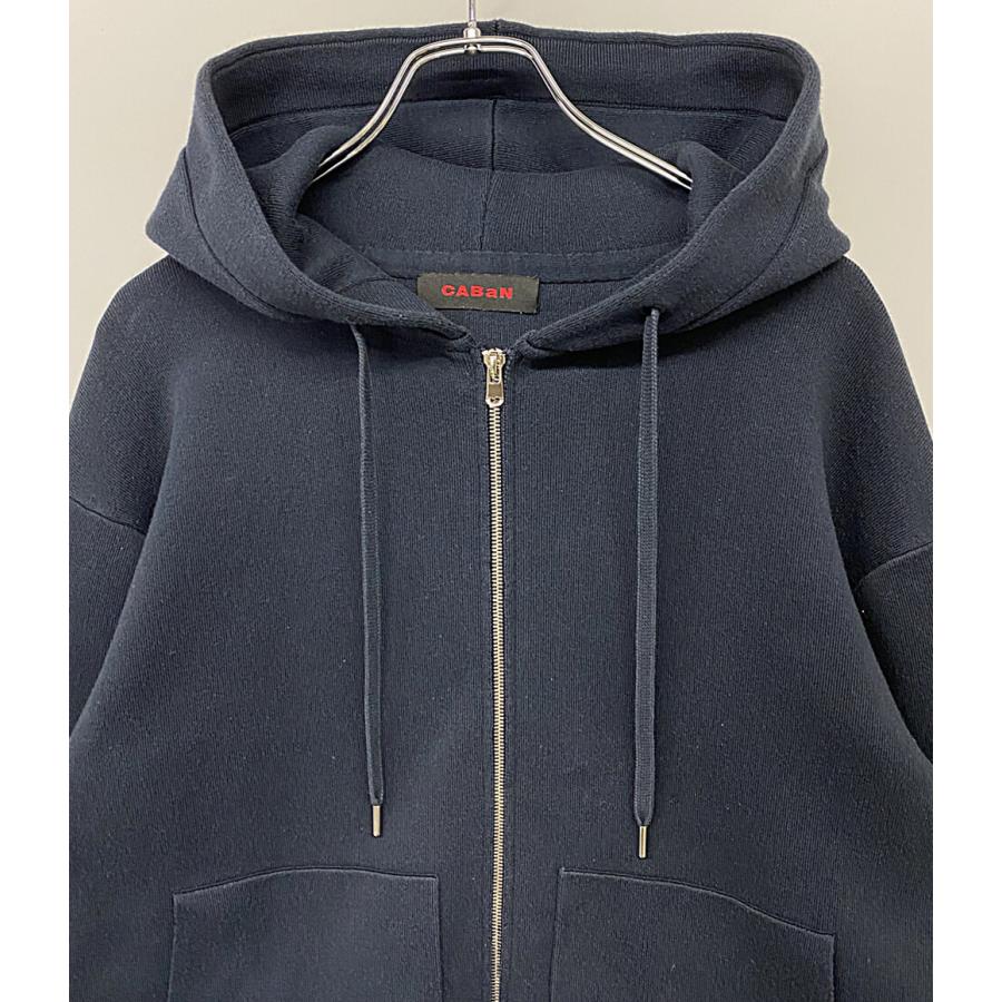 キャバン コットンカシミアジップパーカー ネイビー メンズ SIZE M