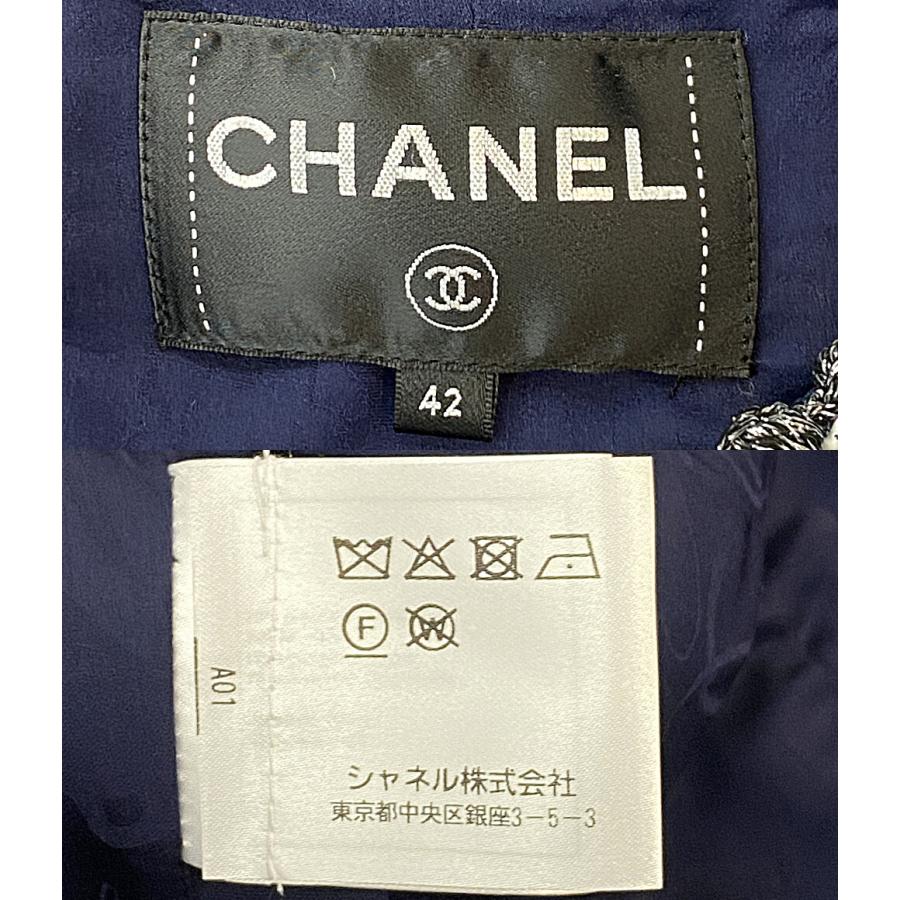 シャネル ボンバージャケットラメツイードジャケット P58382V44202 レディース SIZE 42 CHANEL 中古の画像