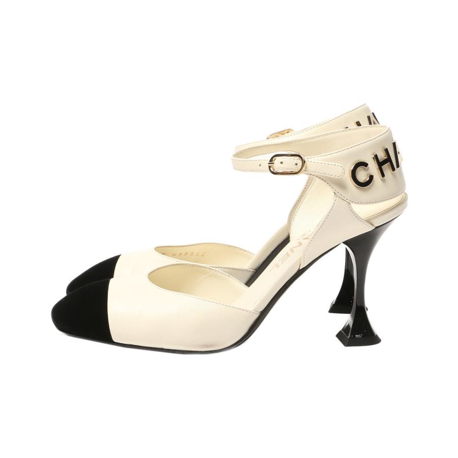 シャネル パンプス 21A G37366 ロゴ レディース SIZE 35.5 CHANEL 中古の画像