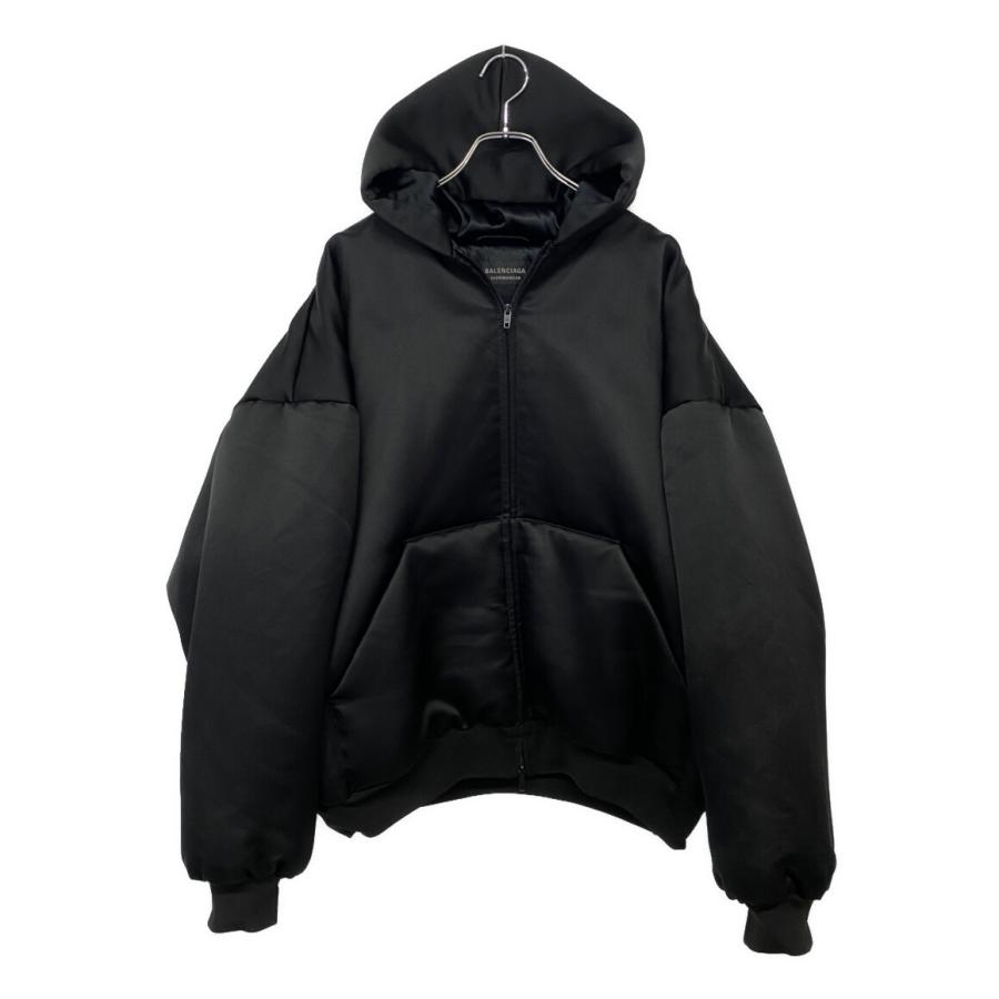BALENCIAGA（バレンシアガ） 中綿ジャケット フーディ ブラック 802928