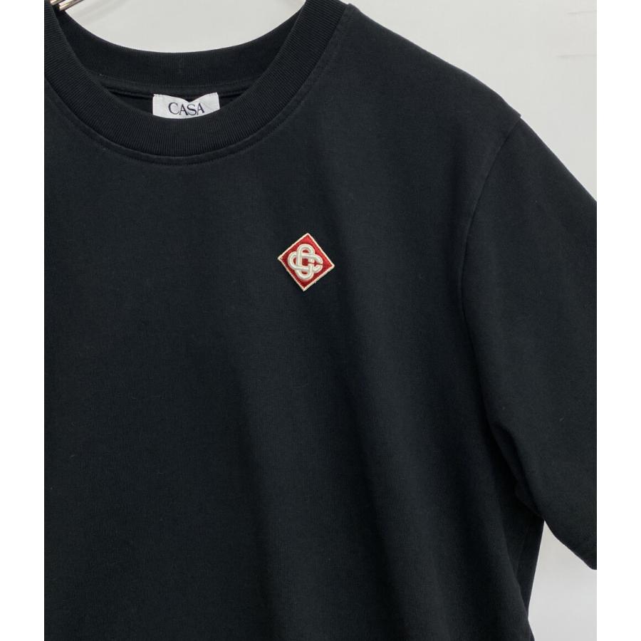 カサブランカ 半袖Tシャツ ロゴワッペン ブラック MS25-JTS-001-14