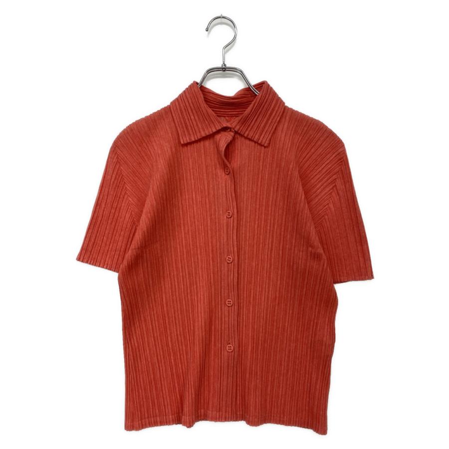 ISSEY MIYAKE プリーツ 半袖シャツ ピンク L プリーツプリーズ 半袖シャツ ピンク PP13-JJ571 レディース SIZE 3
