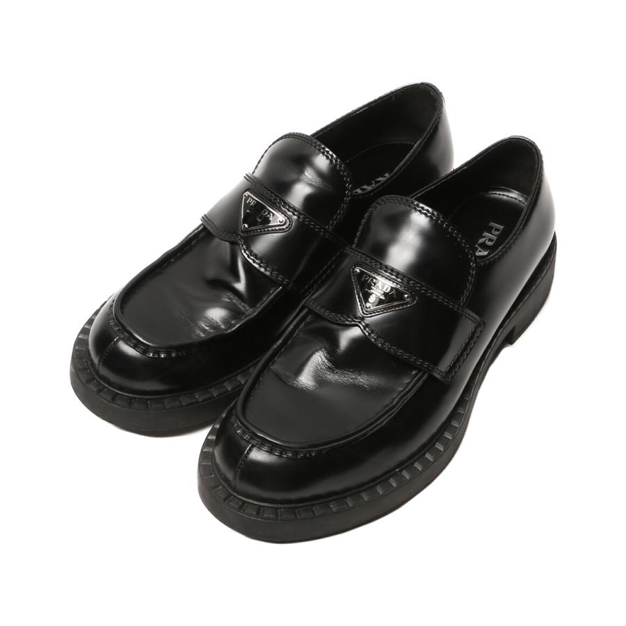 PRADA（プラダ） チョコレートブラッシュドレザーローファー 2DE127