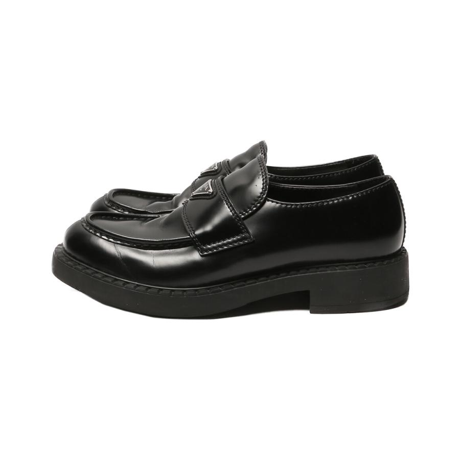 PRADA（プラダ） チョコレートブラッシュドレザーローファー 2DE127