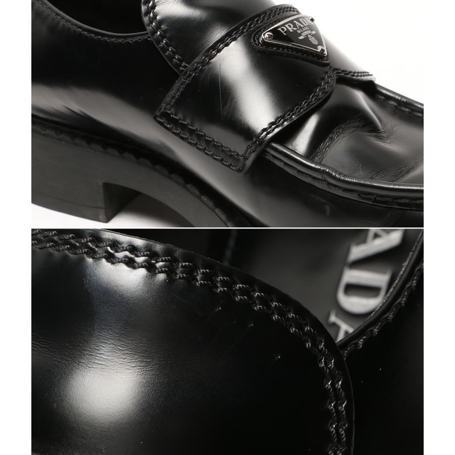 PRADA（プラダ） チョコレートブラッシュドレザーローファー 2DE127