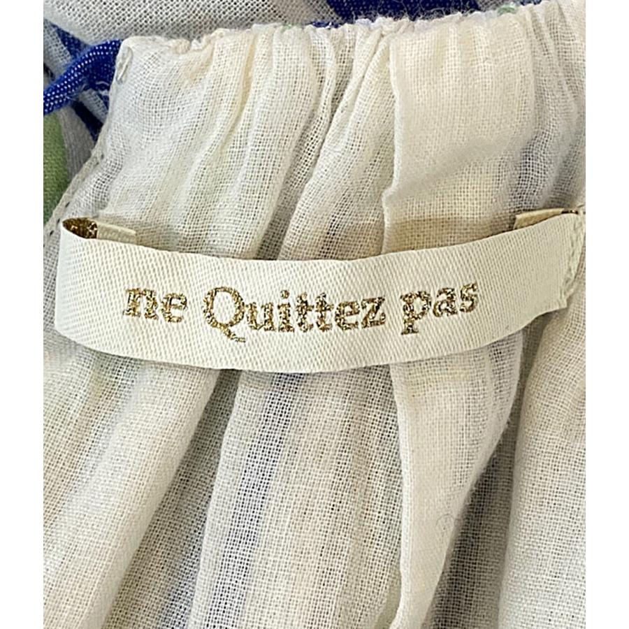 NE QUITTEZ PAS!（ヌキテパ） 七分袖ワンピース インド綿 ストライプ
