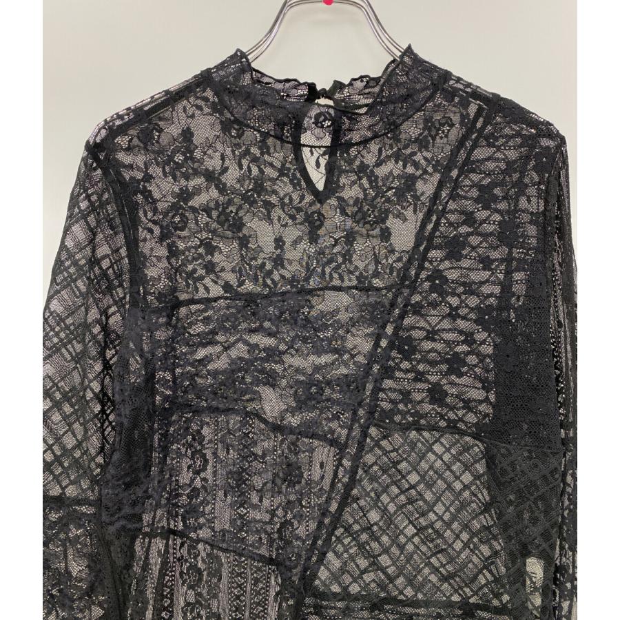 アメリ ヴィンテージ レースブラウス LACE PATCHWORK ASYMMETRY TOP