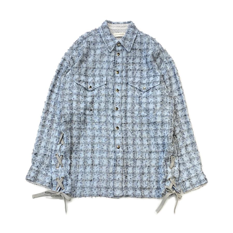フェイスコネクション 長袖シャツ LACED TWEED OVERSIZE SHIRT