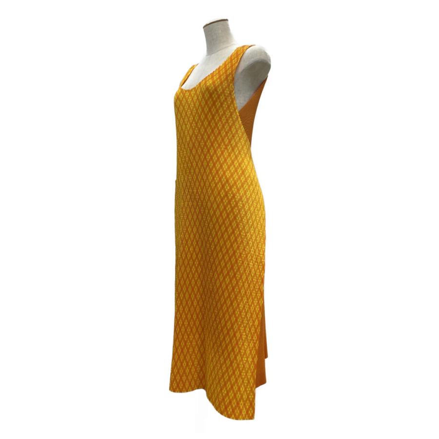improduct イッセイミヤケ プリーツエプロンドレス パプリカイエロー Vintage Issey Miyake lemon yellow pleated apron dress ⚪️ SOLD