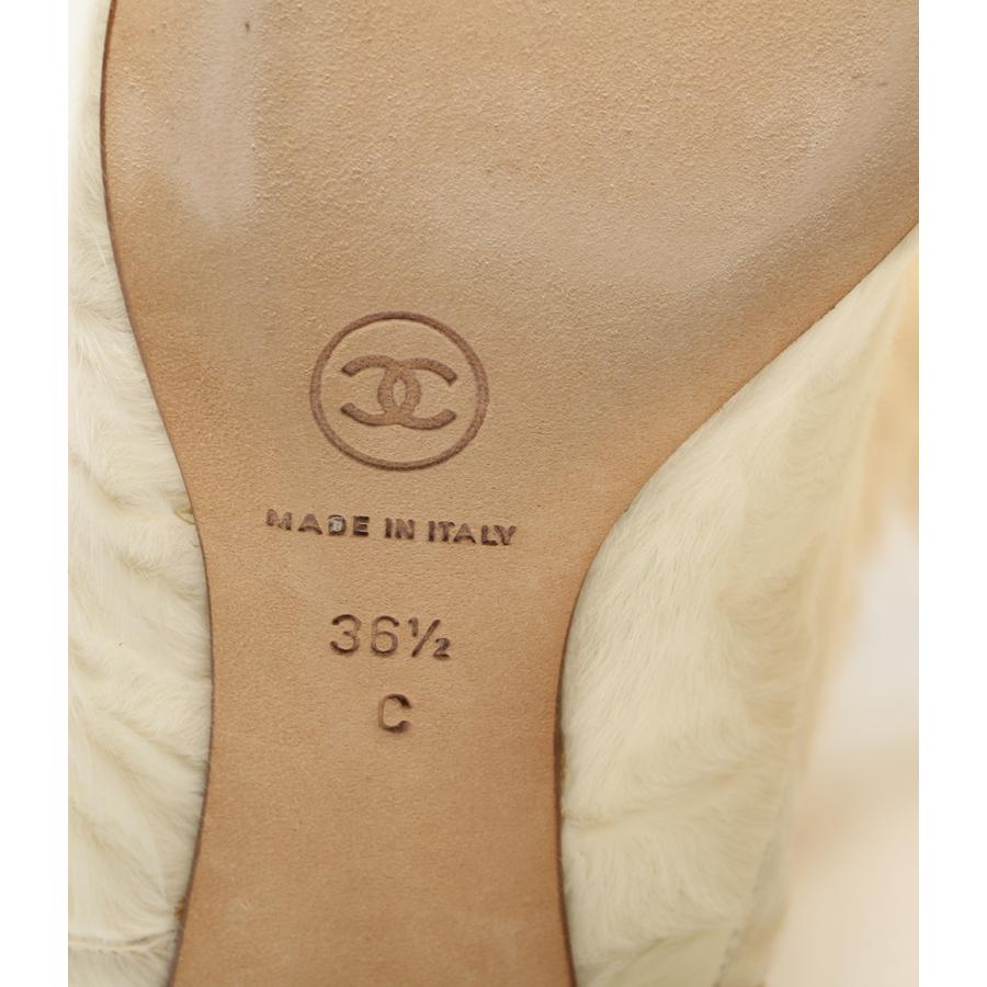 美品 ブーツ ホワイト シアリングファーブーツ レディース SIZE 36.5