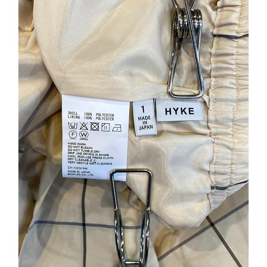 ハイク パンツ ベージュ チェック 22s レディース SIZE 1 HYKE 中古