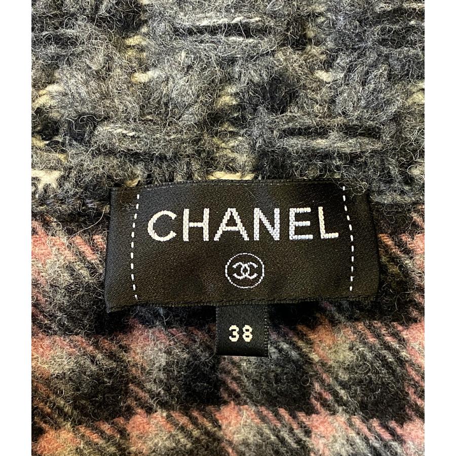 美品 シャネル ショートコート カシミヤ アルパカ シルク混 美品 シャネル ショートコート カシミヤ アルパカ シルク混