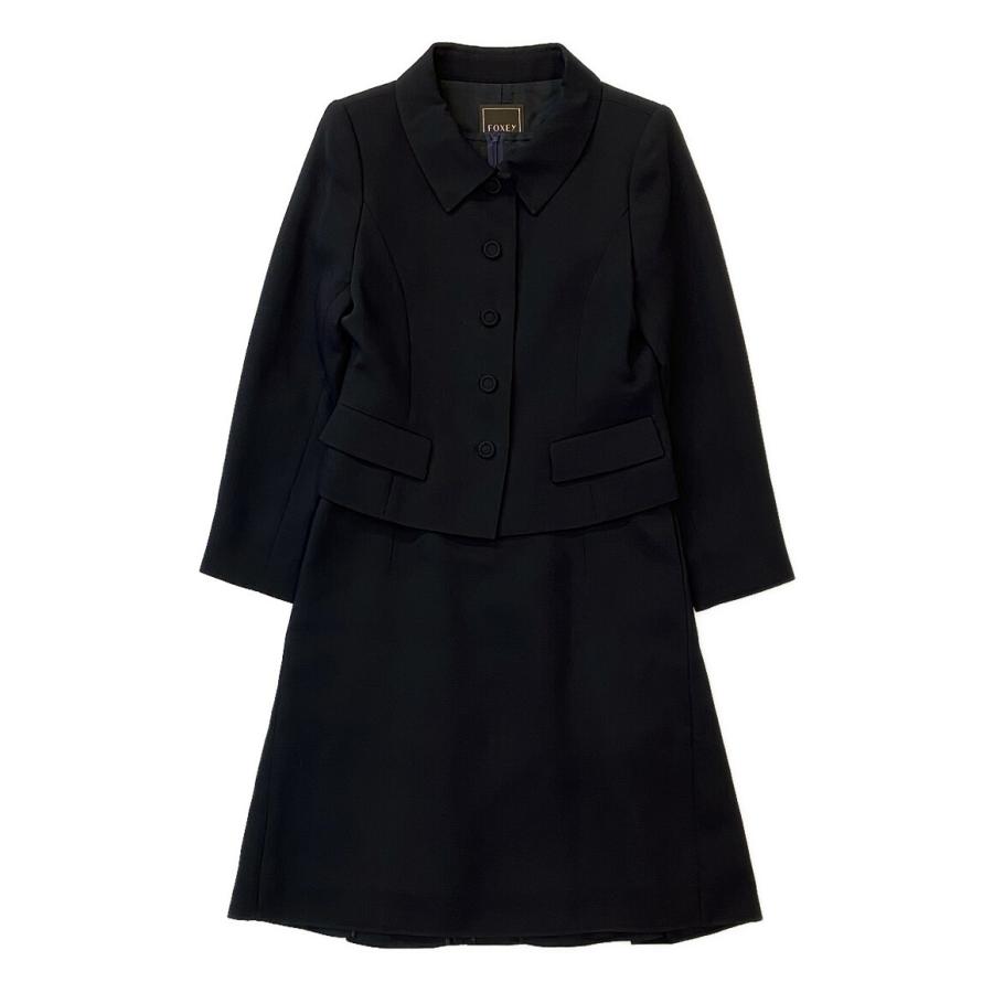 スーツ・フォーマル・ドレス ha フォクシー スーツセットアップ ジャケット 半袖ワンピース ネイビー