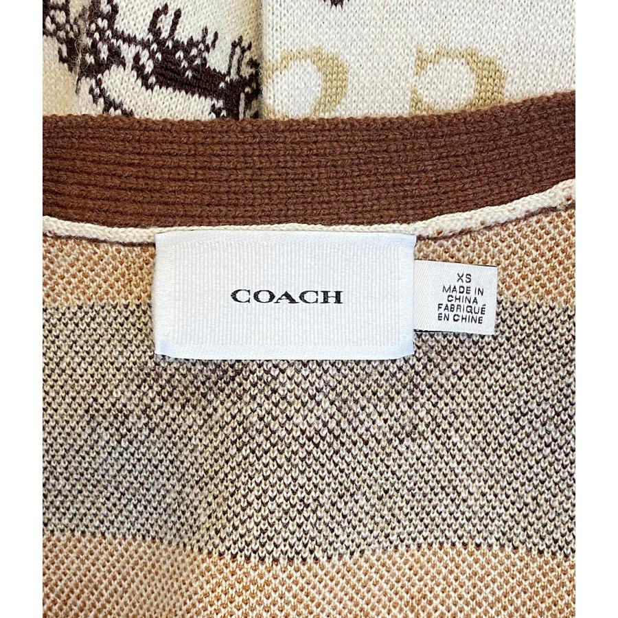 コーチ ニットカーディガン Vネック Horse And Carriage Cardigan 22SS