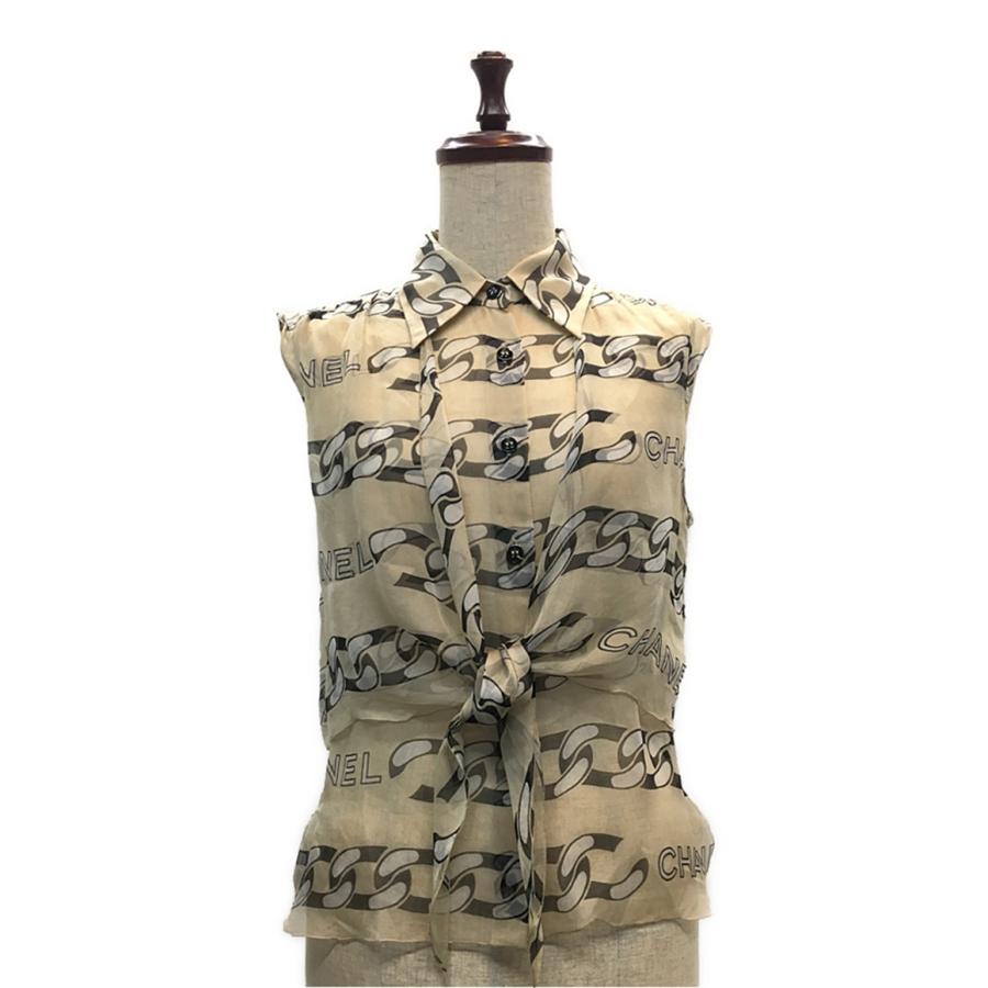 ■ CHANEL BOUTIQUE ブラウス ブラック ヴィンテージ ココマーク CHANEL 総シルク COCO ブラウス