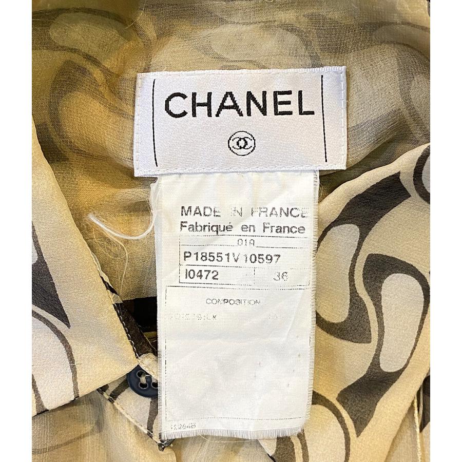 CHANEL★シャネル★ブラウス★長袖★COCO★ヴィンテージ★ CHANEL シャネル ココマーク 刺繍 ブラウス 長袖シャツ ベージュ
