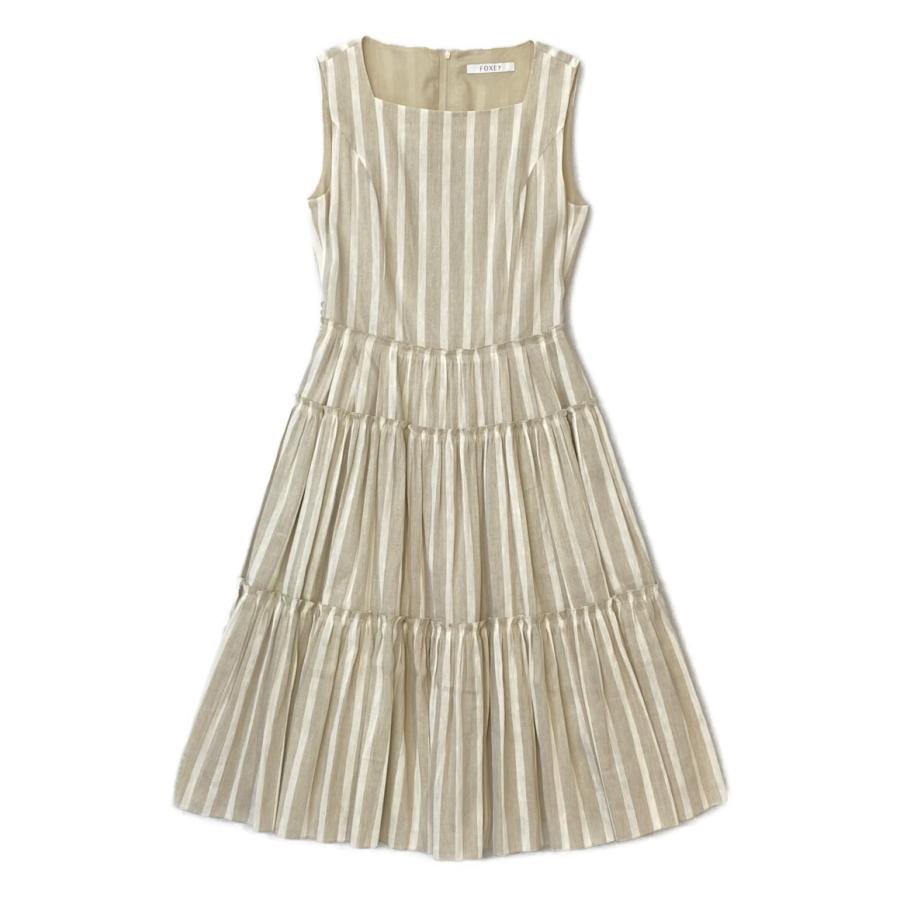 フォクシー ワンピース Dress Linen Tiered 39740 レディース SIZE 38