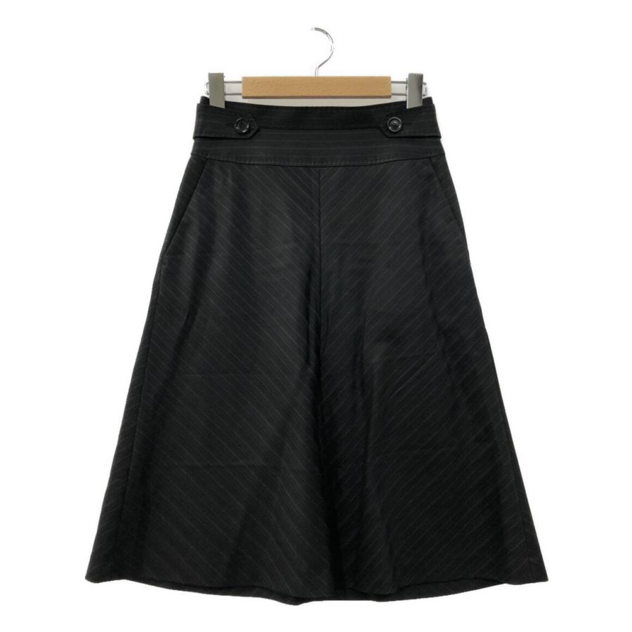 バーバリーブラックレーベル Aラインスカート 斜めストライプ FXE29  