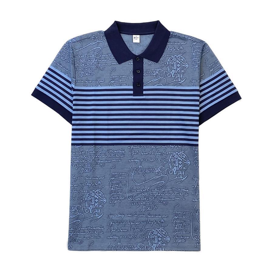 Berluti ベルルッティ スクリット ポロシャツ ベルルッティ ポロシャツ Berluti Striped Scritto Polo Shirt