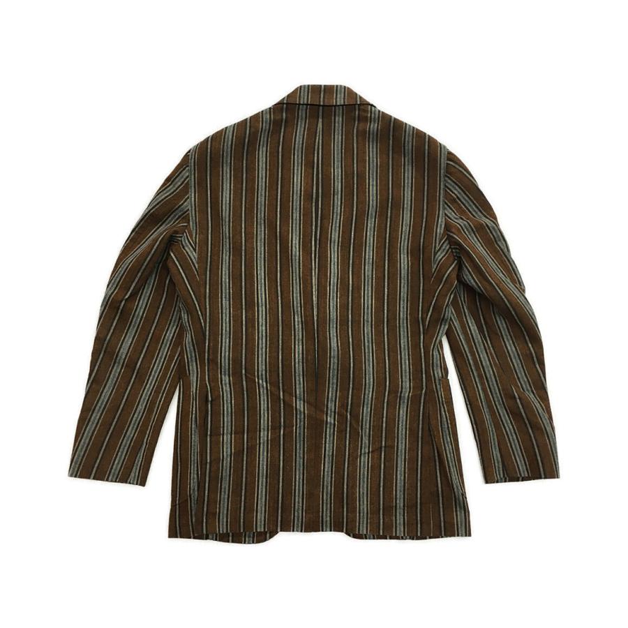 ティト アレグレット テーラードジャケット ストライプ ブラウン