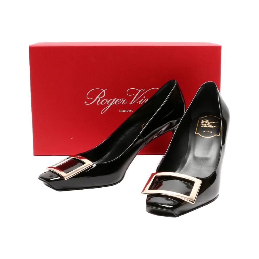Roger Vivier ベルヴィヴィエ　ブラックパンプス 37 1/2 ロジェヴィヴィエ パンプス ブラック レディース SIZE 37 1/2 ROGER