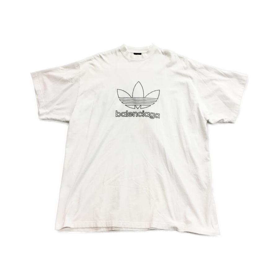 コラボ【BALENCIAGA】× adidas オーバーサイズ Tシャツ BALENCIAGA × adidas オーバーサイズ ブラック Tシャツ
