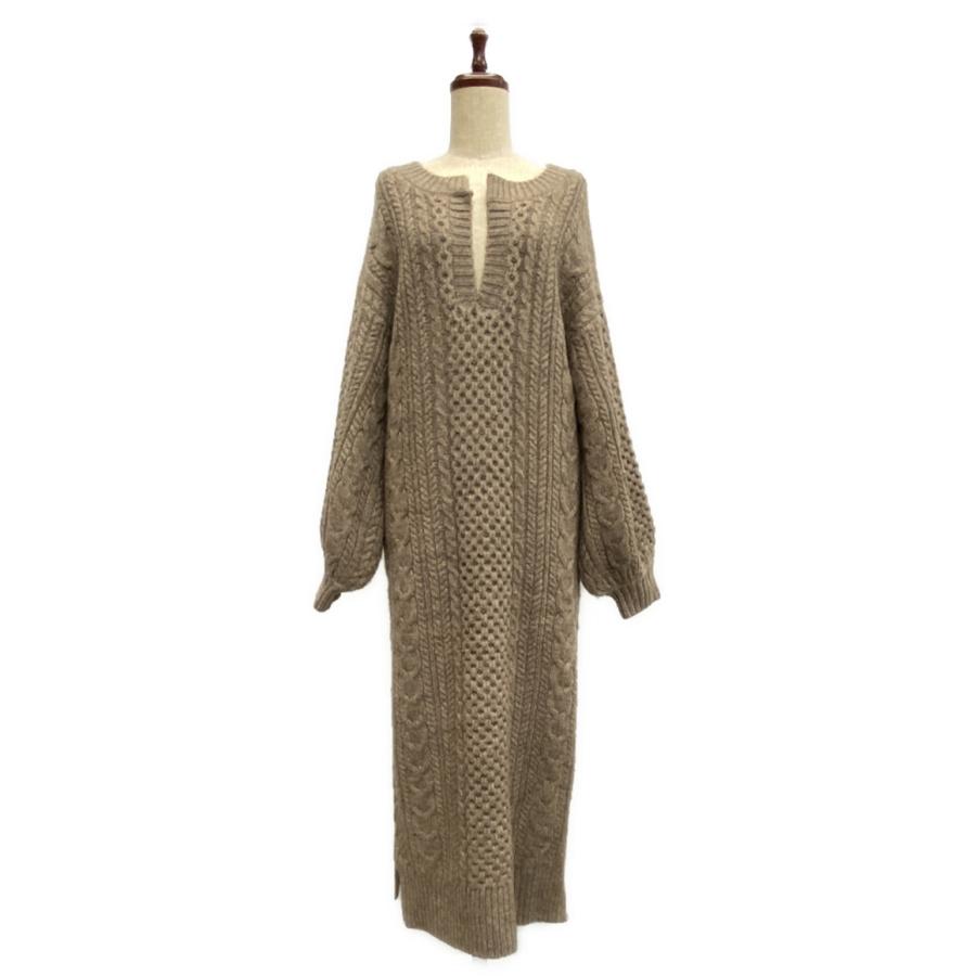 グラムリップス ニットワンピース ブラウン レディース SIZE - glam 