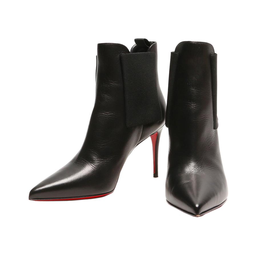 Christian Louboutin ブラックブーティ 37 Christian Louboutin Black Nappa Leather Divinoche 160 Platform