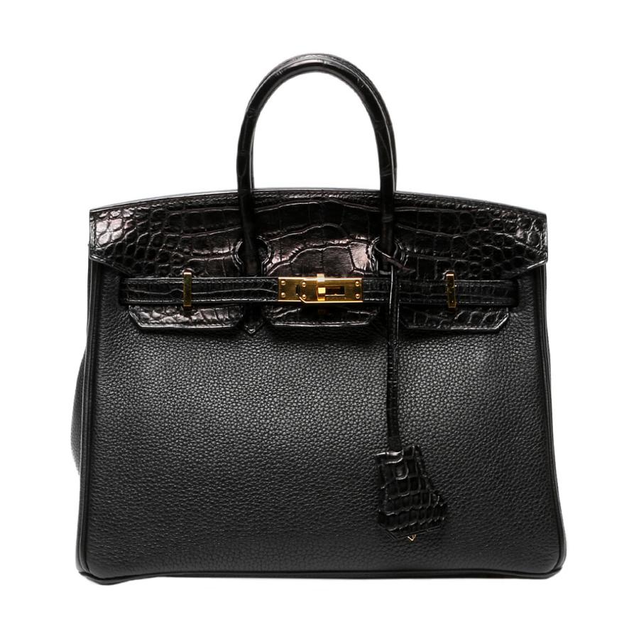 エルメス ハンドバッグ バーキン25 トゴ クロコ レディース HERMES