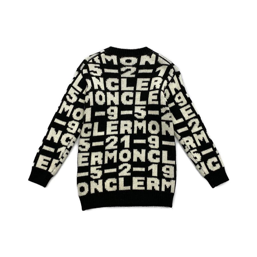 モンクレール ニット インターシャ ブラック ホワイト 19aw レディース 