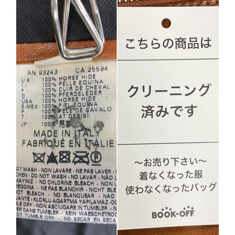 ディーゼルブラックゴールド ライダースジャケット キャメル 馬革