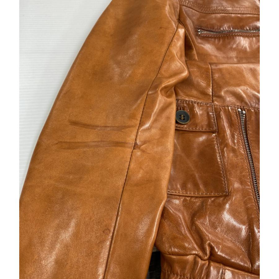 ディーゼルブラックゴールド ライダースジャケット キャメル 馬革