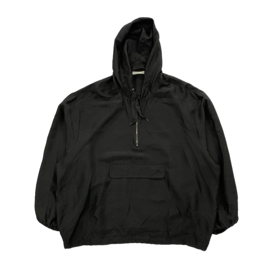 ヘリル パーカー ジャケット シルク100％ ブラック レディース SIZE 1 