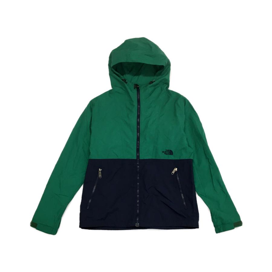 ザノースフェイス マウンテンパーカー グリーン×ネイビー レディース