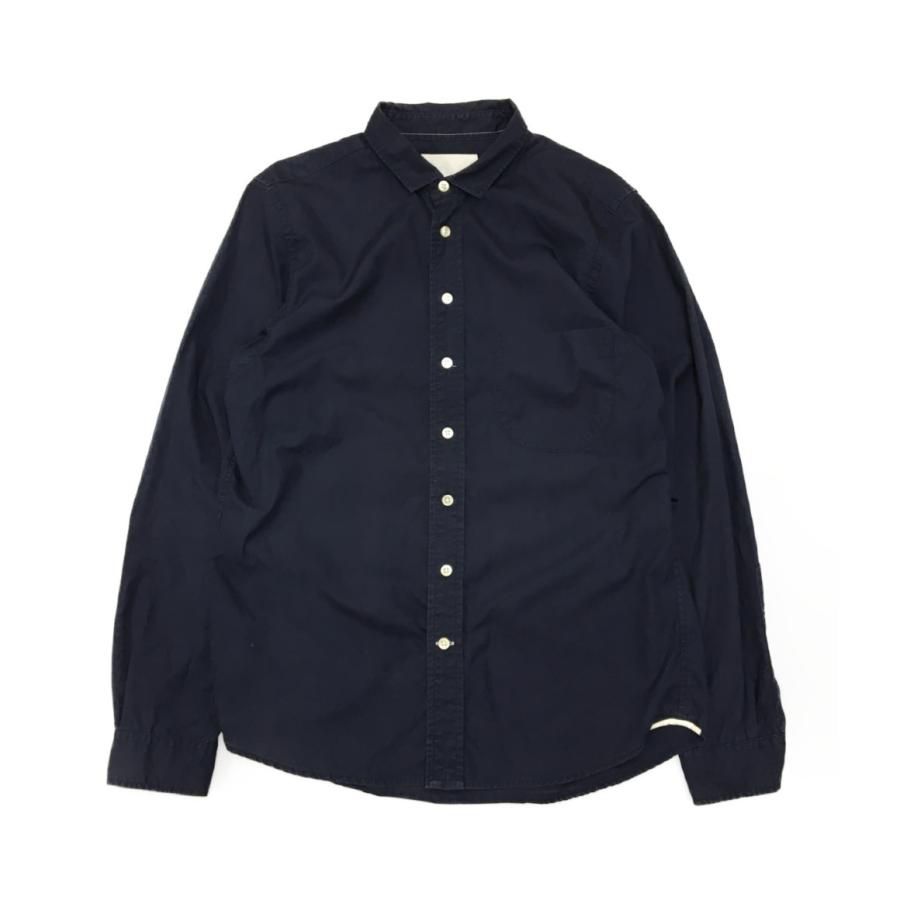 ナナミカ 長袖シャツ カジュアルシャツ ネイビー SUGF373 メンズ SIZE 