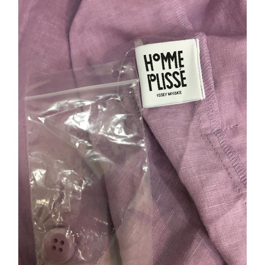 美品 オム プリッセ イッセイミヤケ シャツジャケット コットン リネン