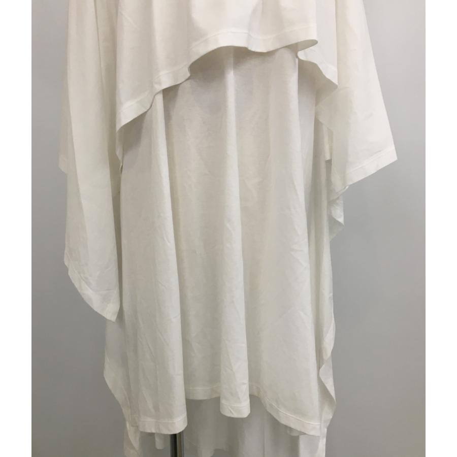 極美品　イッセイミヤケ　フリルネック　カットソー　半袖　アシメネック フリル アシンメトリー カットソー Tシャツ レディース 半袖