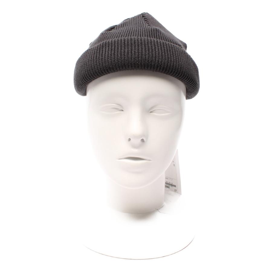 新品同様 ラカル ビーニーキャップ ニット帽 ダークグレー RL-18-935BY