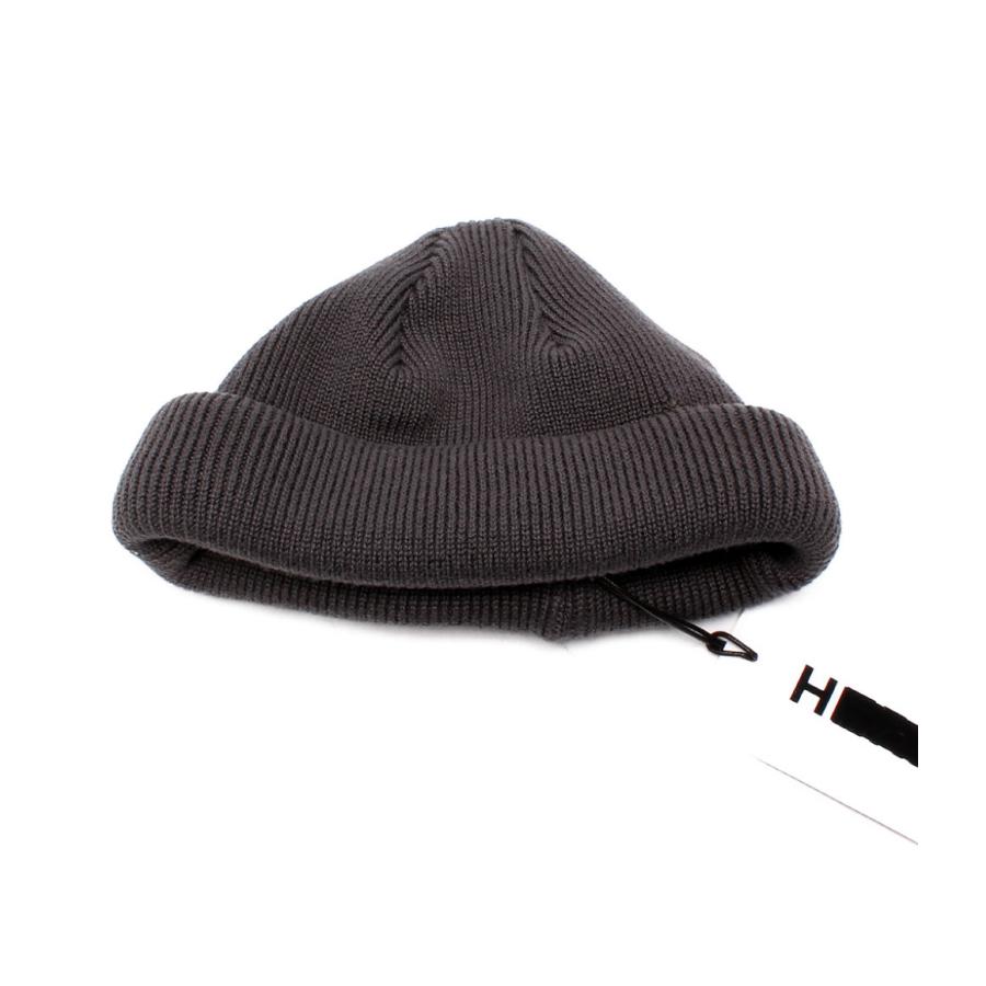 新品同様 ラカル ビーニーキャップ ニット帽 ダークグレー RL-18-935BY