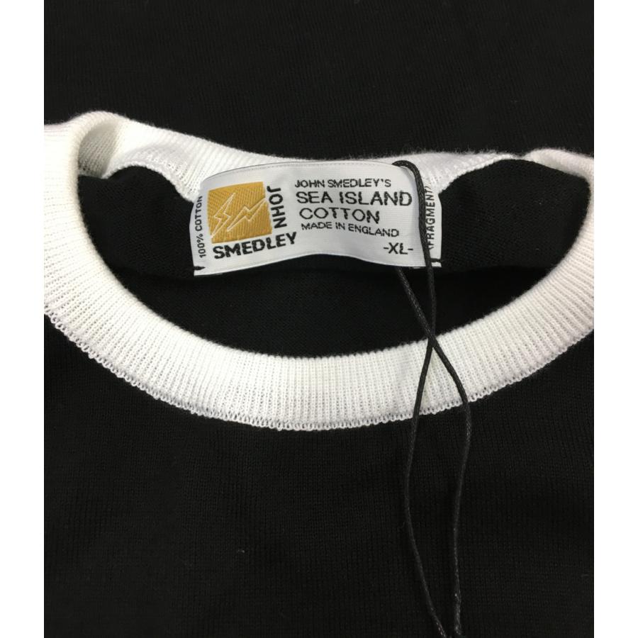 【美品】ジョンスメドレー コットン ハイゲージニット ブラック Sサイズ JOHN SMEDLEY ジョンスメドレー ニットトップス CHERWELL
