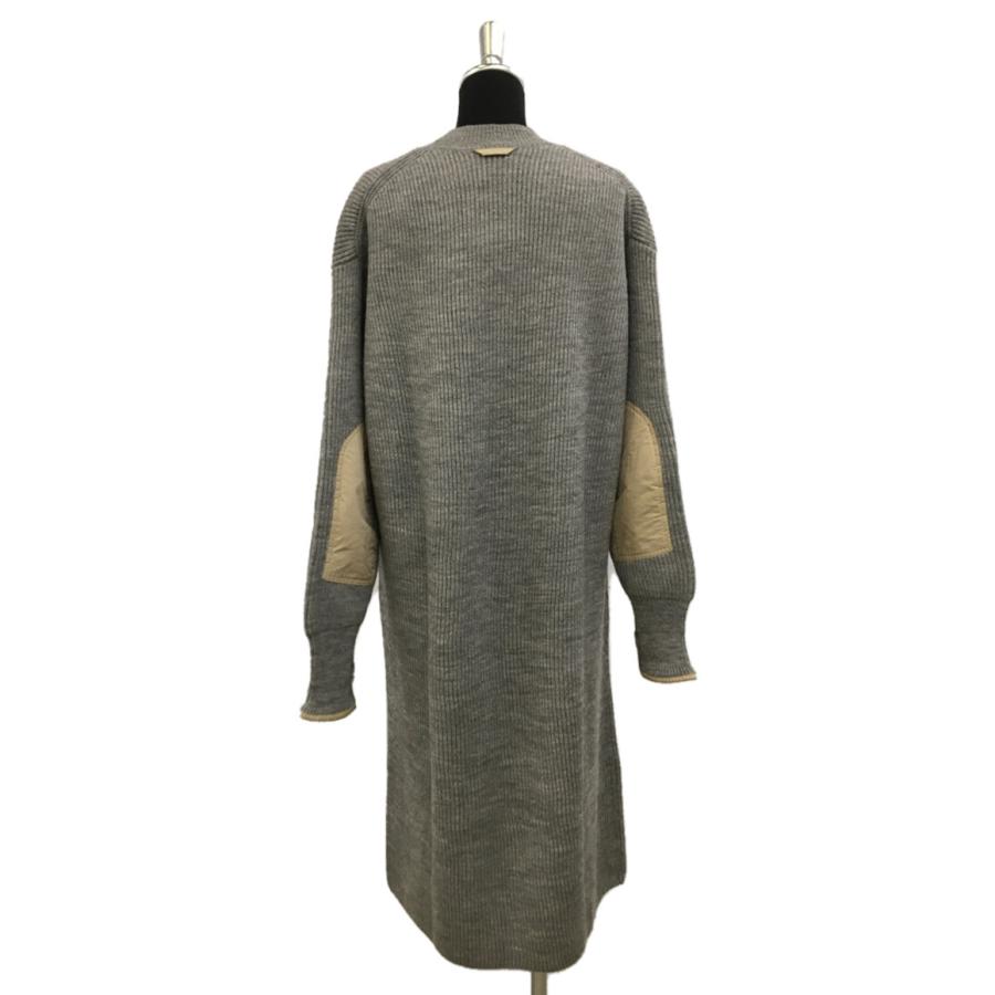 美品 イレーヴ 肘パッチ 長袖ニットワンピース グレー 168-8255058