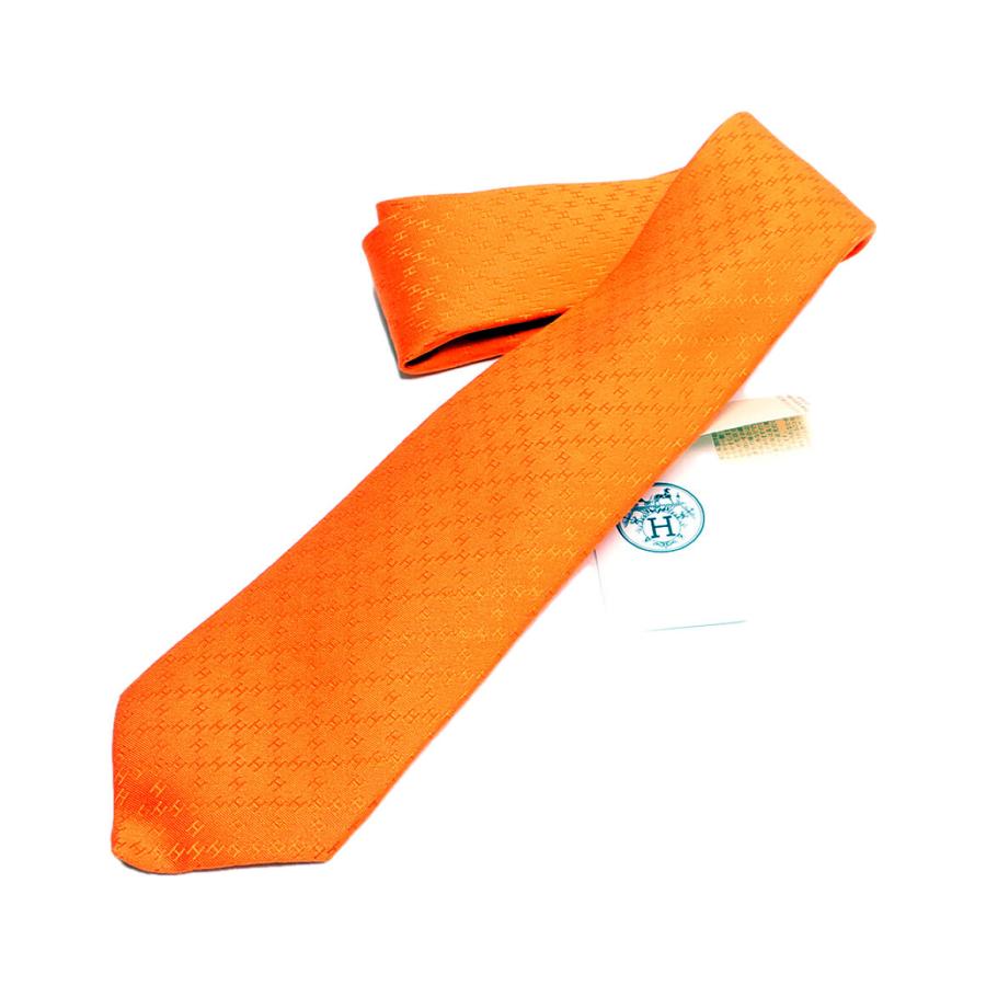 新品同様 エルメス ネクタイ オレンジH メンズ HERMES 中古 : Rehello