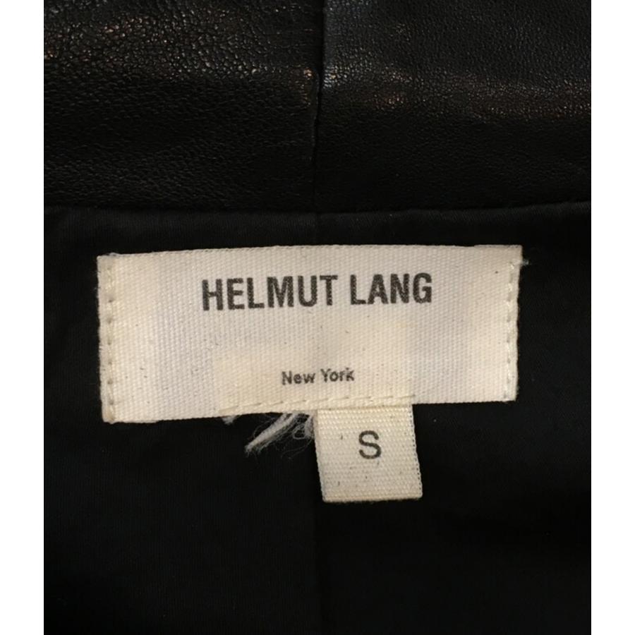 美品 ヘルムートラング フード付き レザージャケット 羊革 ブラック S 高級 しなやかなラムレザー☆】HELMUT LANG(ヘルムートラング)の