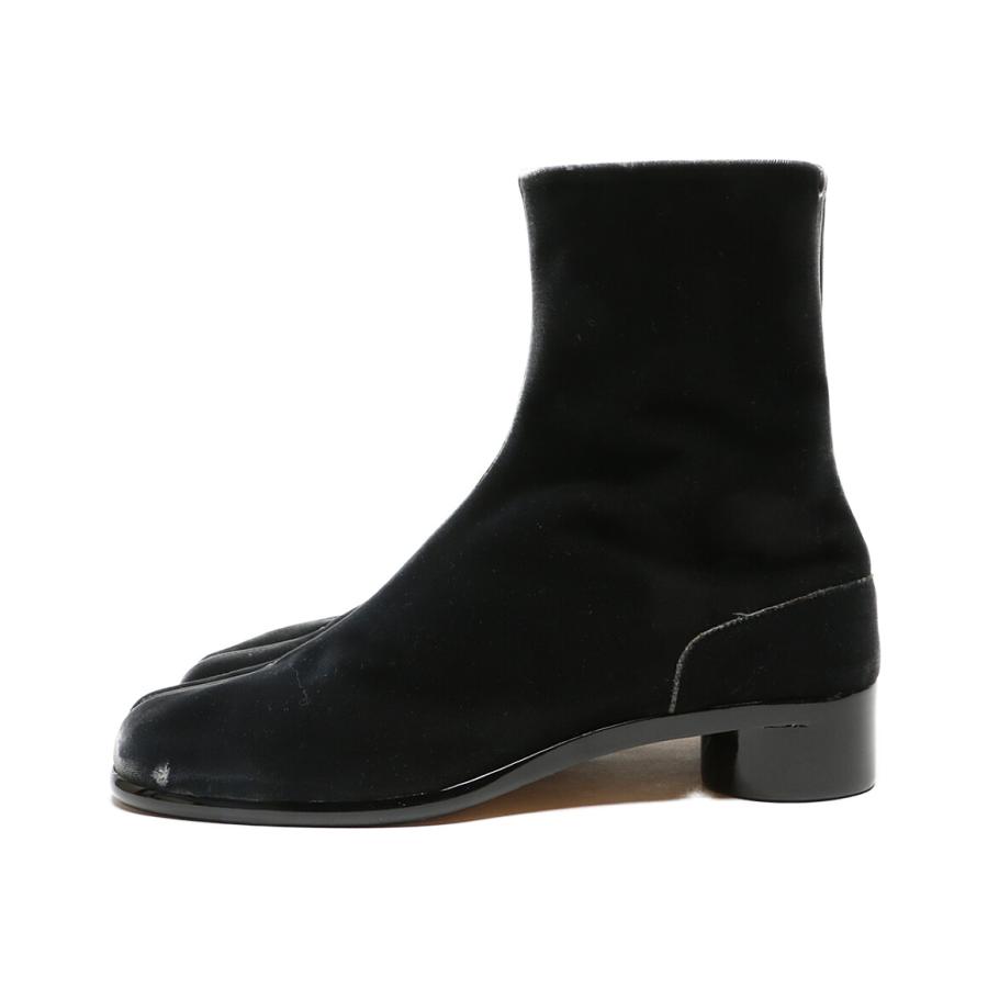 美品 マルタンマルジェラ 足袋 ブーツ TABI BOOTS ベロア ブラック 