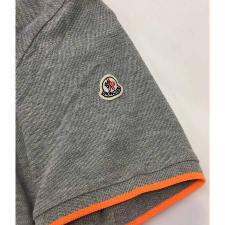 美品 MONCLER モンクレール ポロシャツ グレー Mサイズ アウトレット】【ラスト1点】MONCLER モンクレール ポロシャツ メンズ