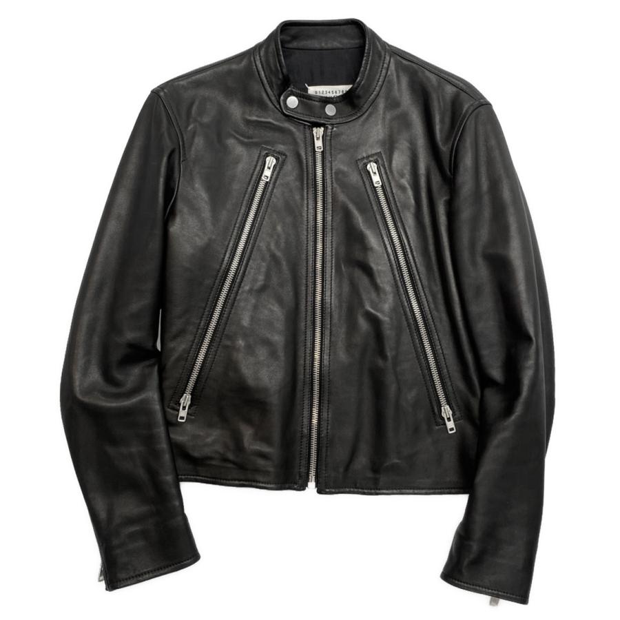 Maison Margiela マルジェラ ライダース 八の字 黒 レザー 44